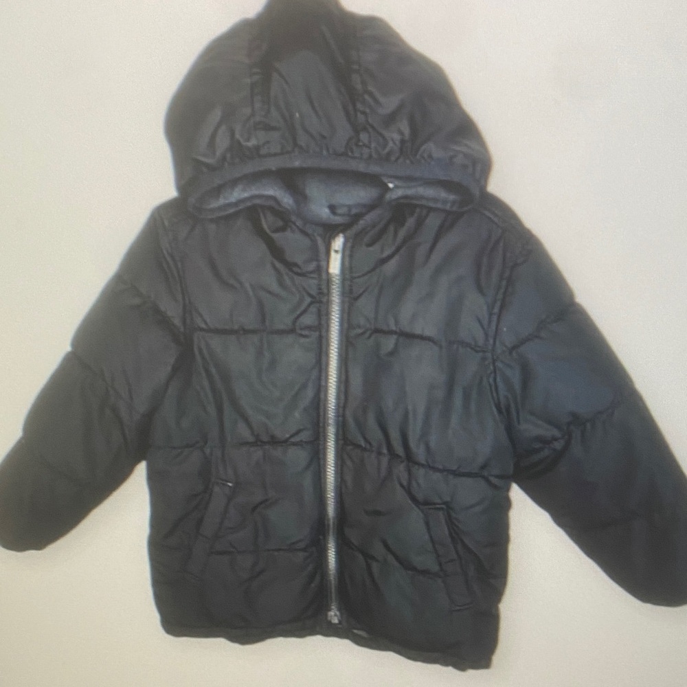 Kids Black Puffer Jacket